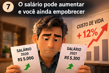 Salário de R$ 5.000 para R$ 5.300 enquanto o custo de vida sobe 12%